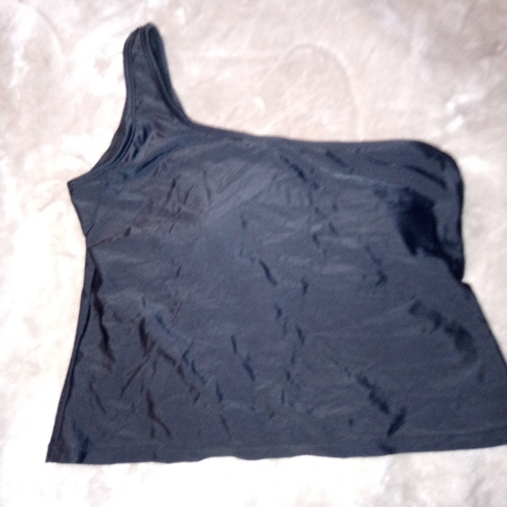 Shein black cross swim suit top